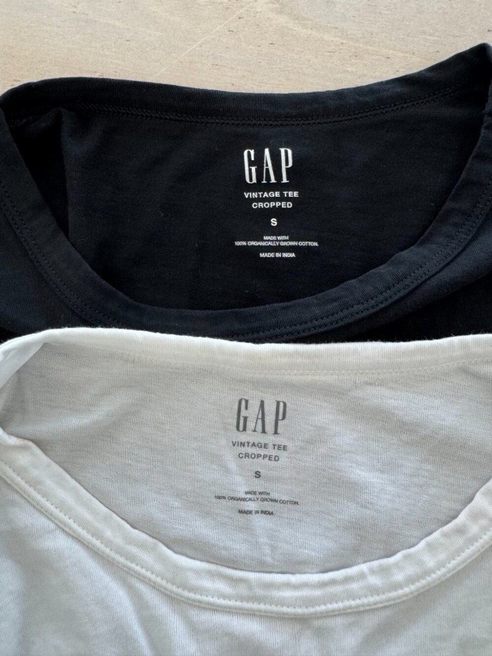 Gap Oversized Cropped Tee Bundle Black White, Size S - Picture 8 of 10